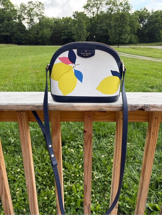 kate spade Handbags - Kate Spade Sylvia Lemon Zest Half Medium Dome Crossbody Bag EUC Summer Spring